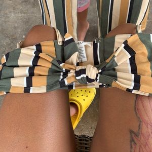 Brown, military green, white & black 2 piece set